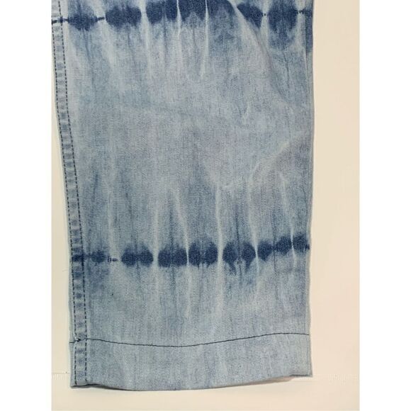 For The Republic Women's Five Pocket Ti Dye Straight Jeans Blue Size 6 - Picture 2 of 6